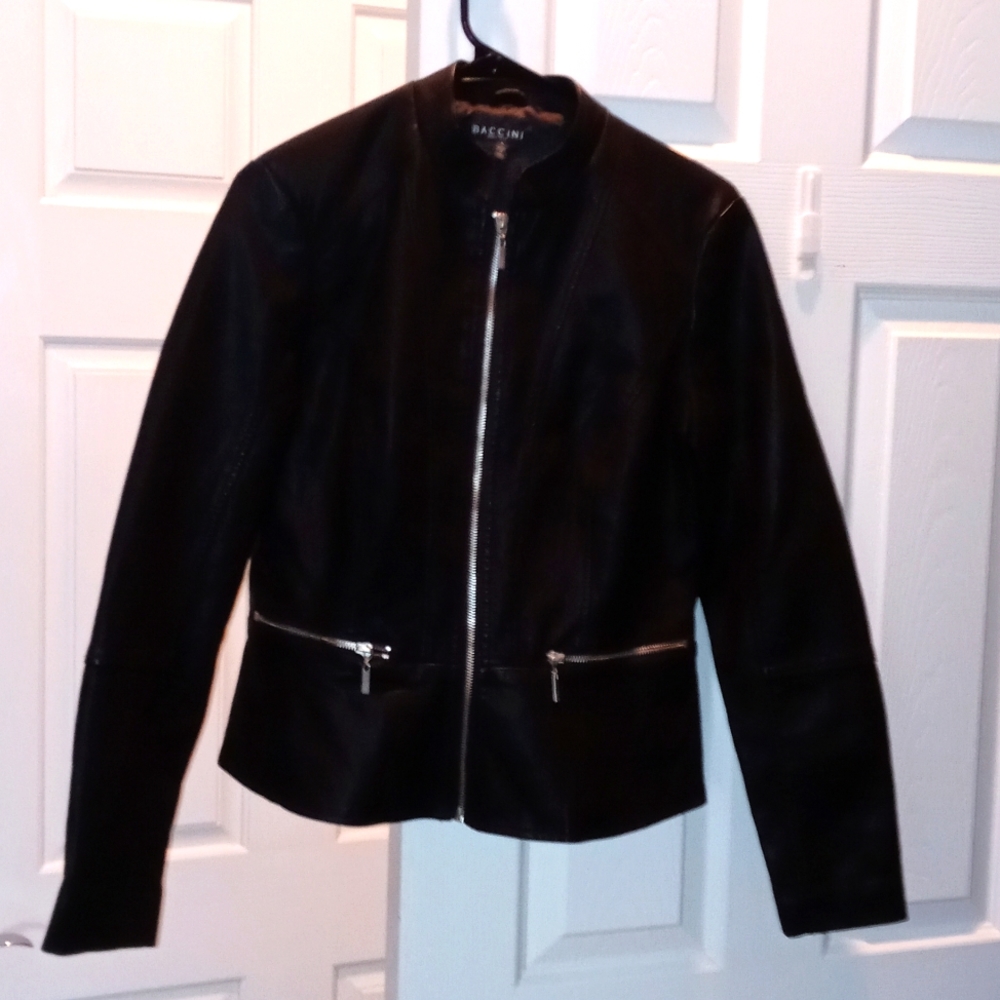 Baccini Faux Leather Coat